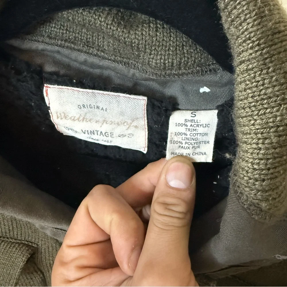 Weatherproof Vintage Olive Knit Jacket - Picture 5 of 9